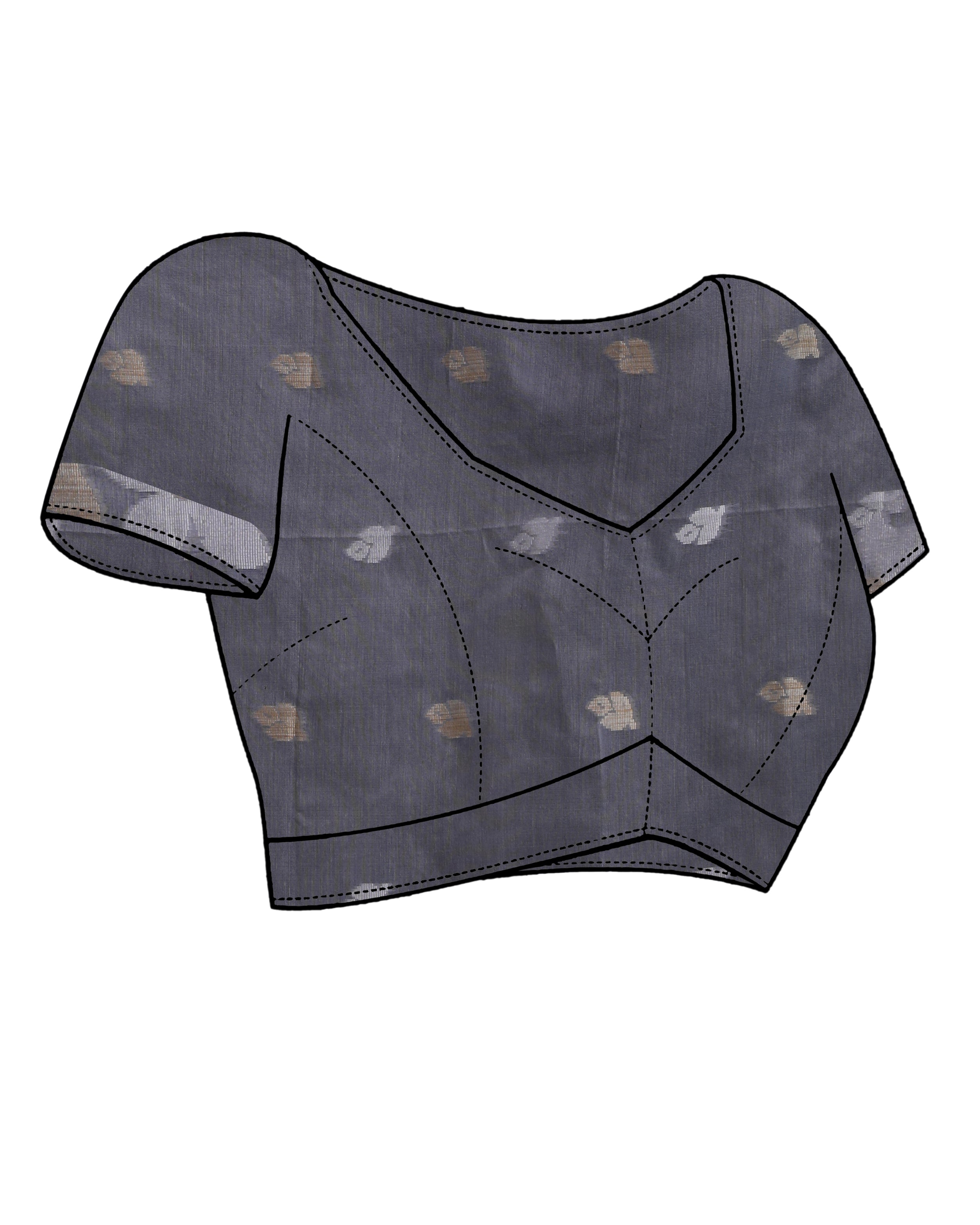 WOVEN SNOW (HANDLOOM COTTON BLEND SAREE)