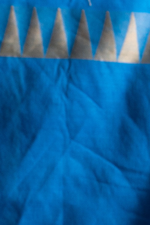 Azure Ikat Fusion Handloom Saree – Teal & Magenta