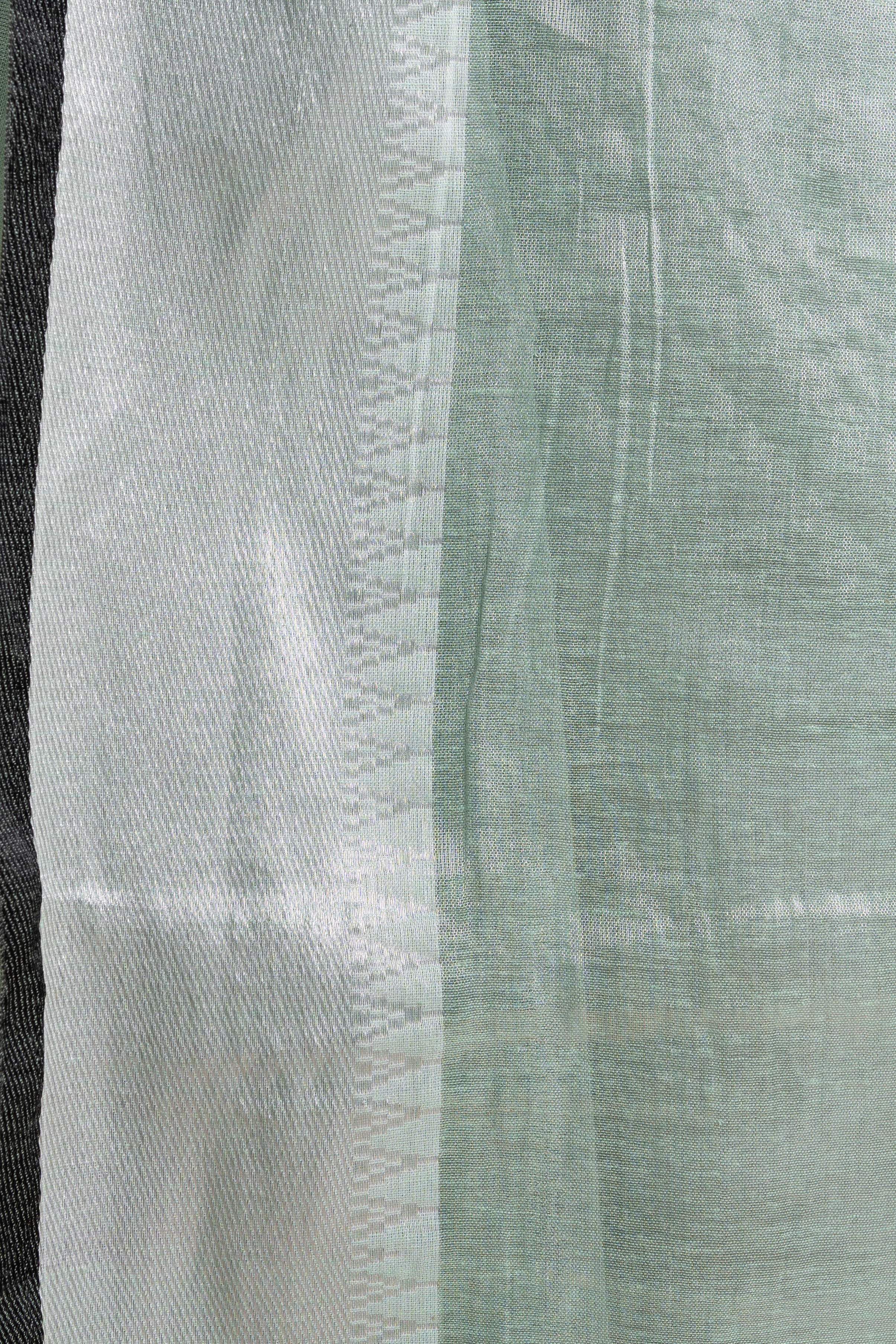 Mint Silver Glow Pure Tissue Saree