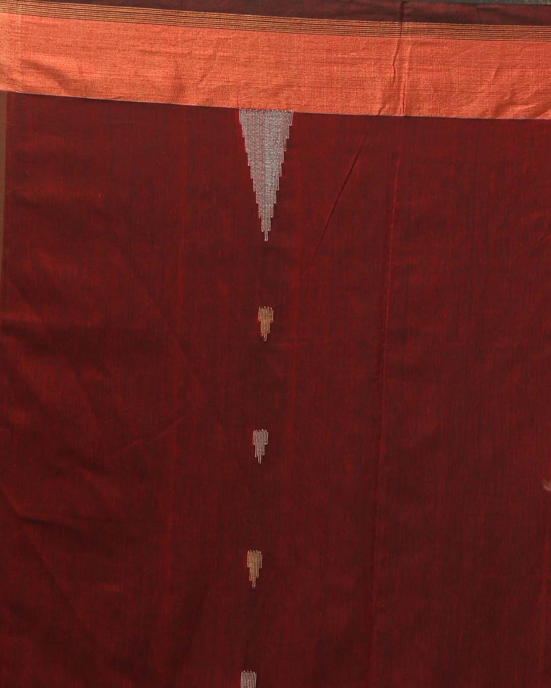 CRIMSON OPULENCE (HANDLOOM LIVA SAREE)