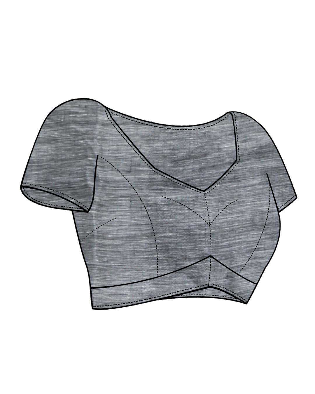 SILVER MIST (HANDLOOM PURE LINEN SAREE)