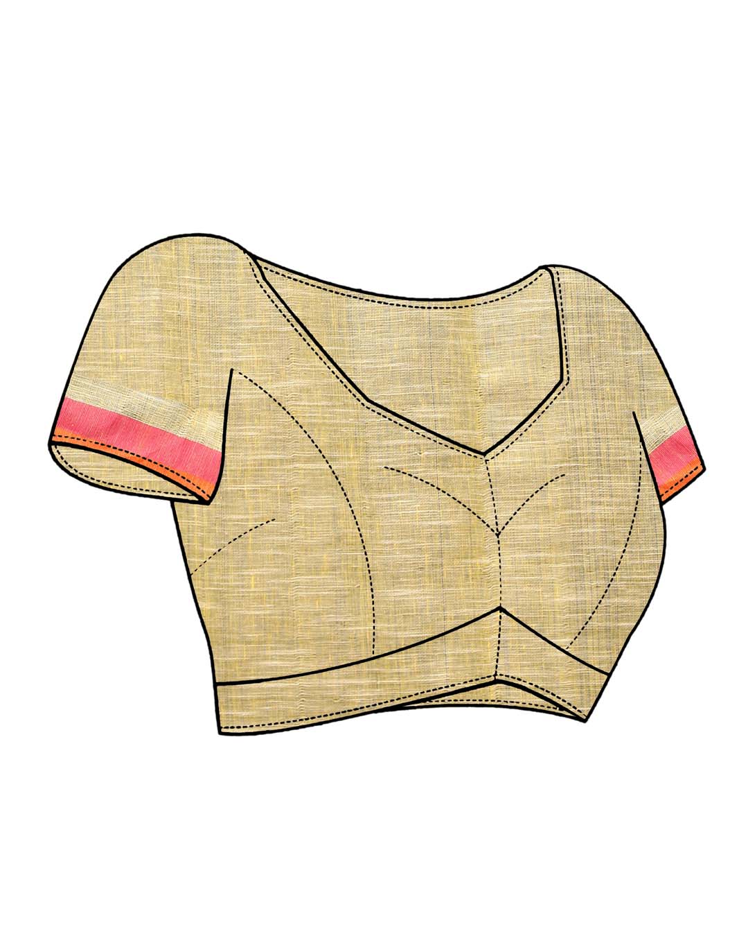 GOLDEN RADIANCE (HANDLOOM PURE LINEN SAREE)