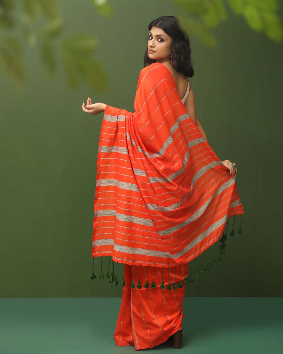 CITRUS CHARM (BENGAL HANDLOOM COTTON BLEND SAREE)