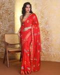 SILKEN LUMINESCENCE (BANDHANI SILK SAREE)