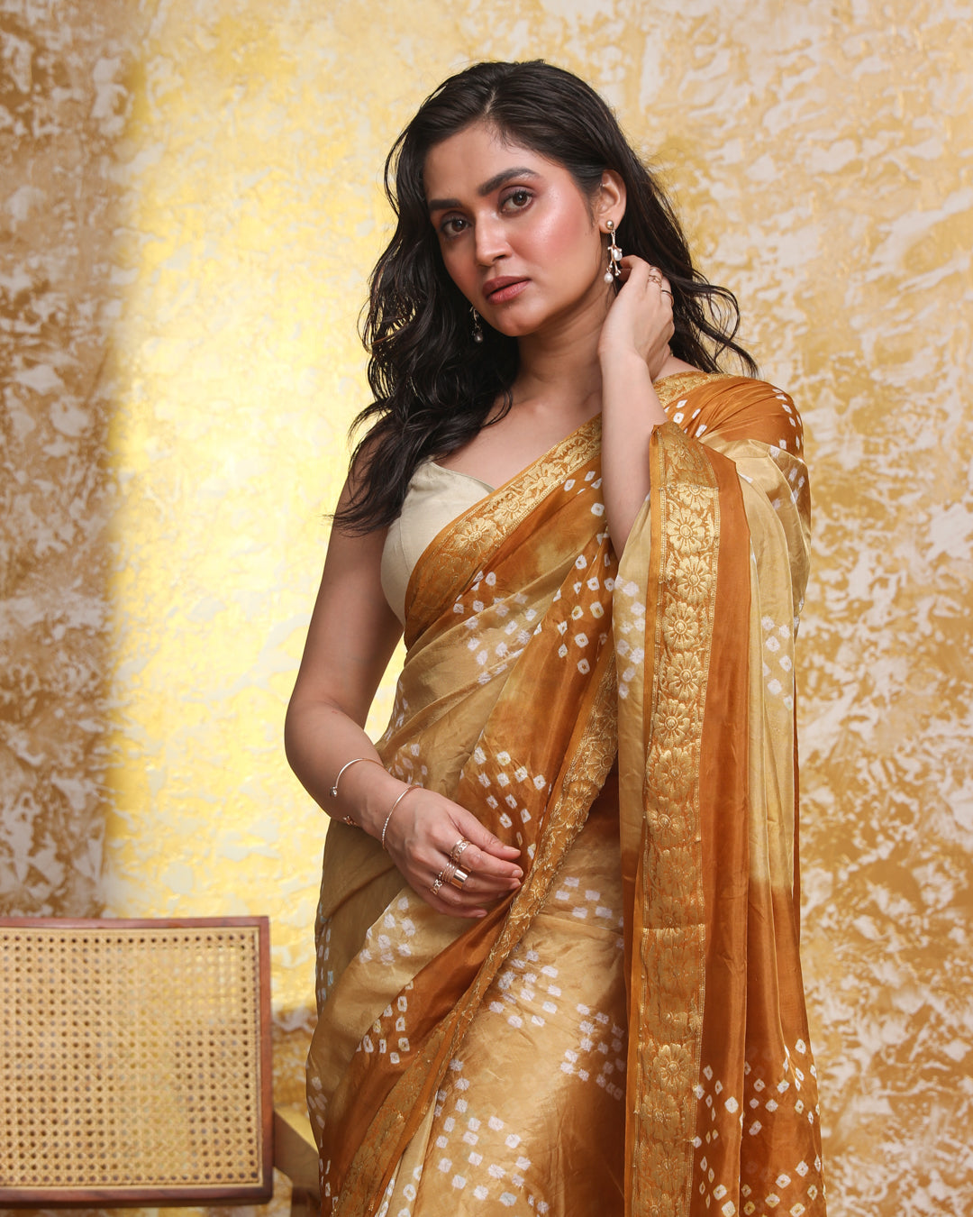 MEHER (BANDHANI SILK SAREE)