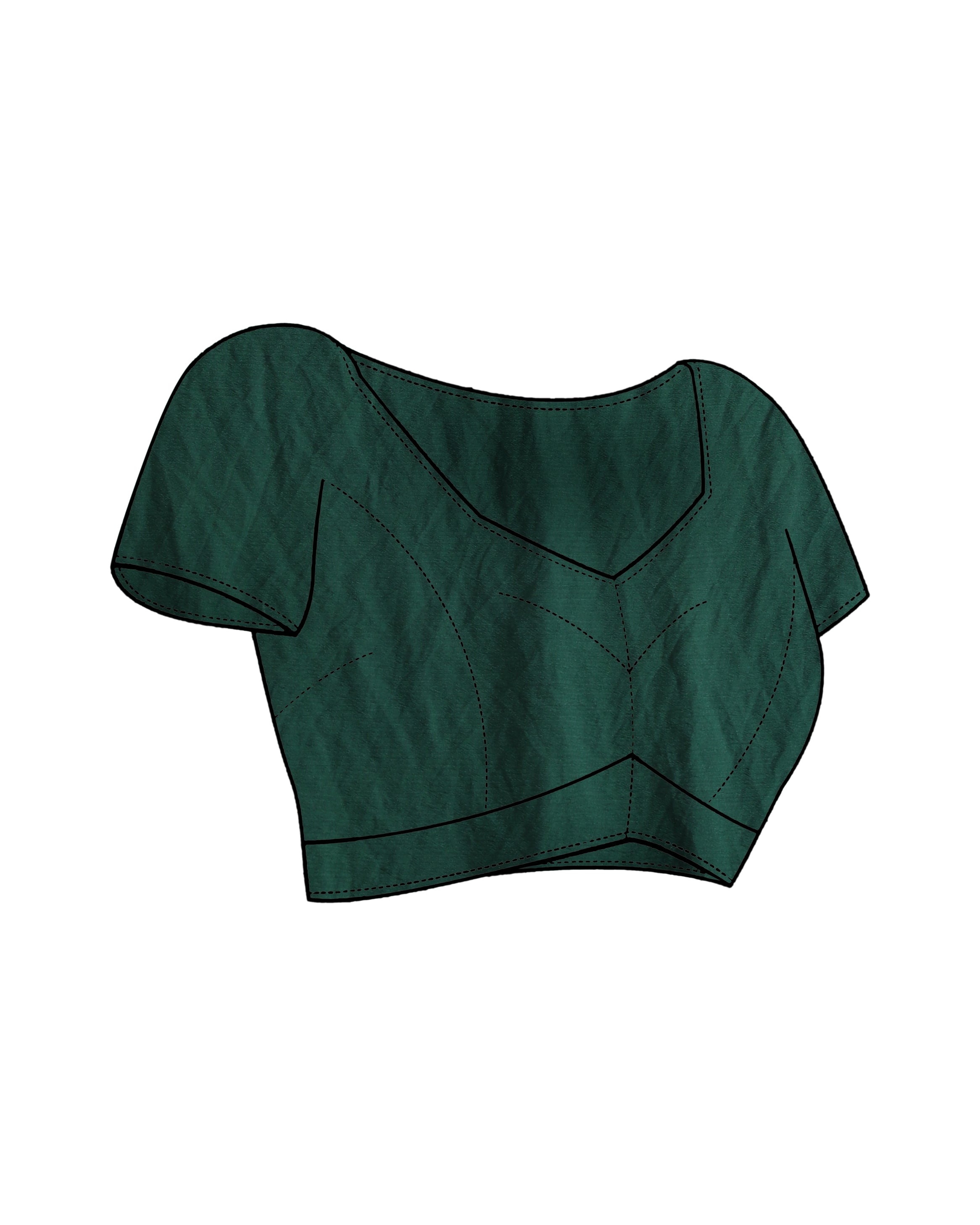 LUSH GREEN CHARM (BANDHANI POLY CREPE SAREE)