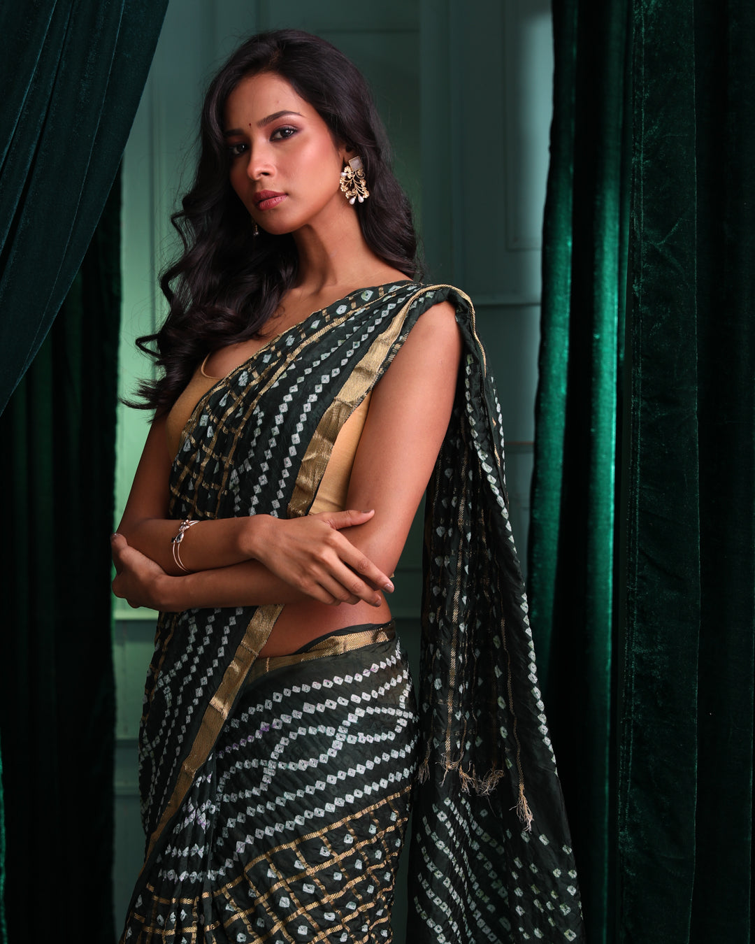 JADE HARMONY (BANDHANI POLY SILK SAREE)