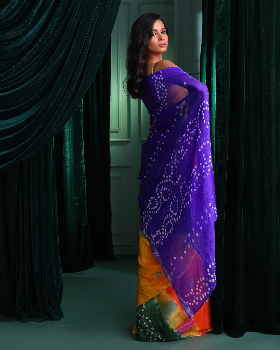 MADHURYA (BANDHANI POLY CREPE SAREE)
