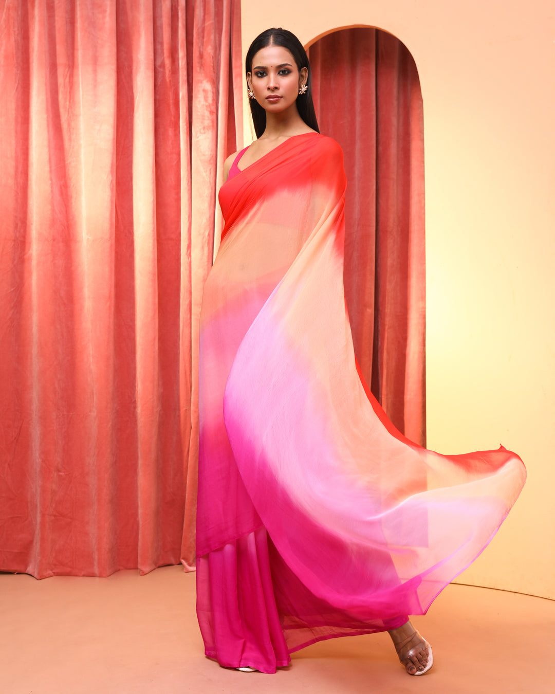 PEACHY DREAM (OMBRE SAREE)