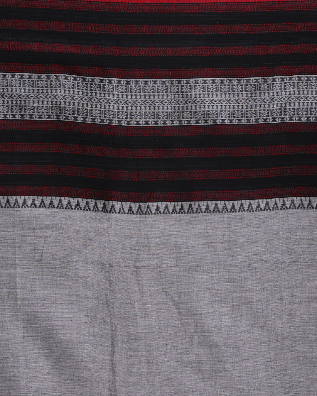 Graphite Ember Dhanekhali Cotton Saree