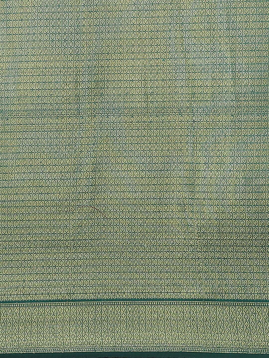 Indethnic Banarasi Green Woven Design Daily Wear Saree - Saree Detail View