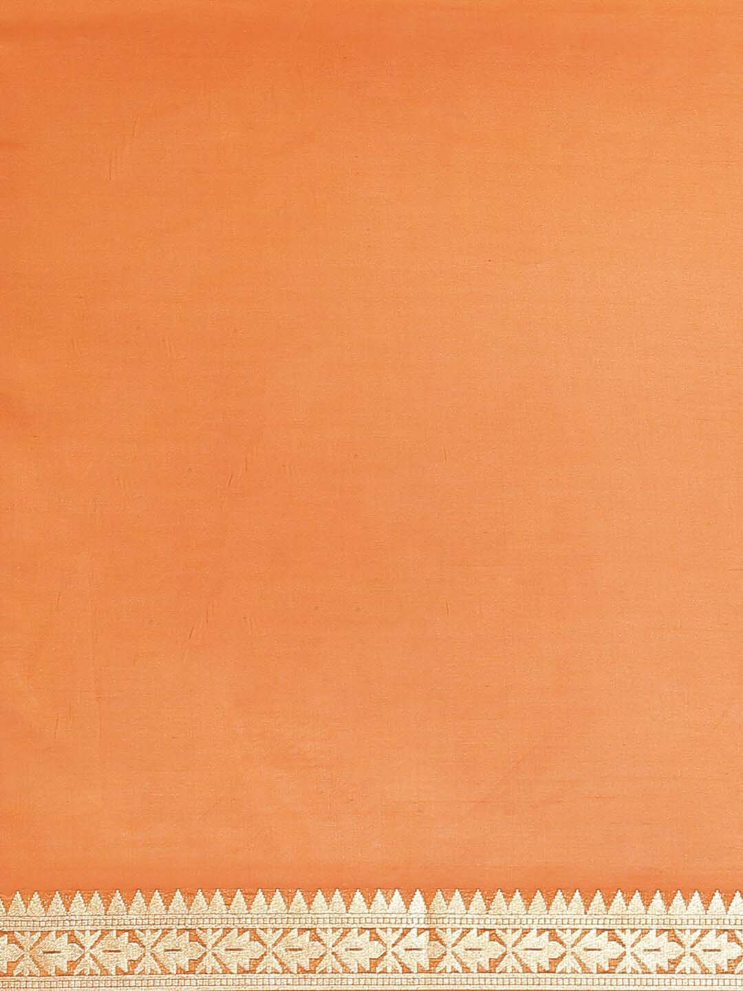 Indethnic Banarasi Orange Woven Design Party Wear Saree - Saree Detail View
