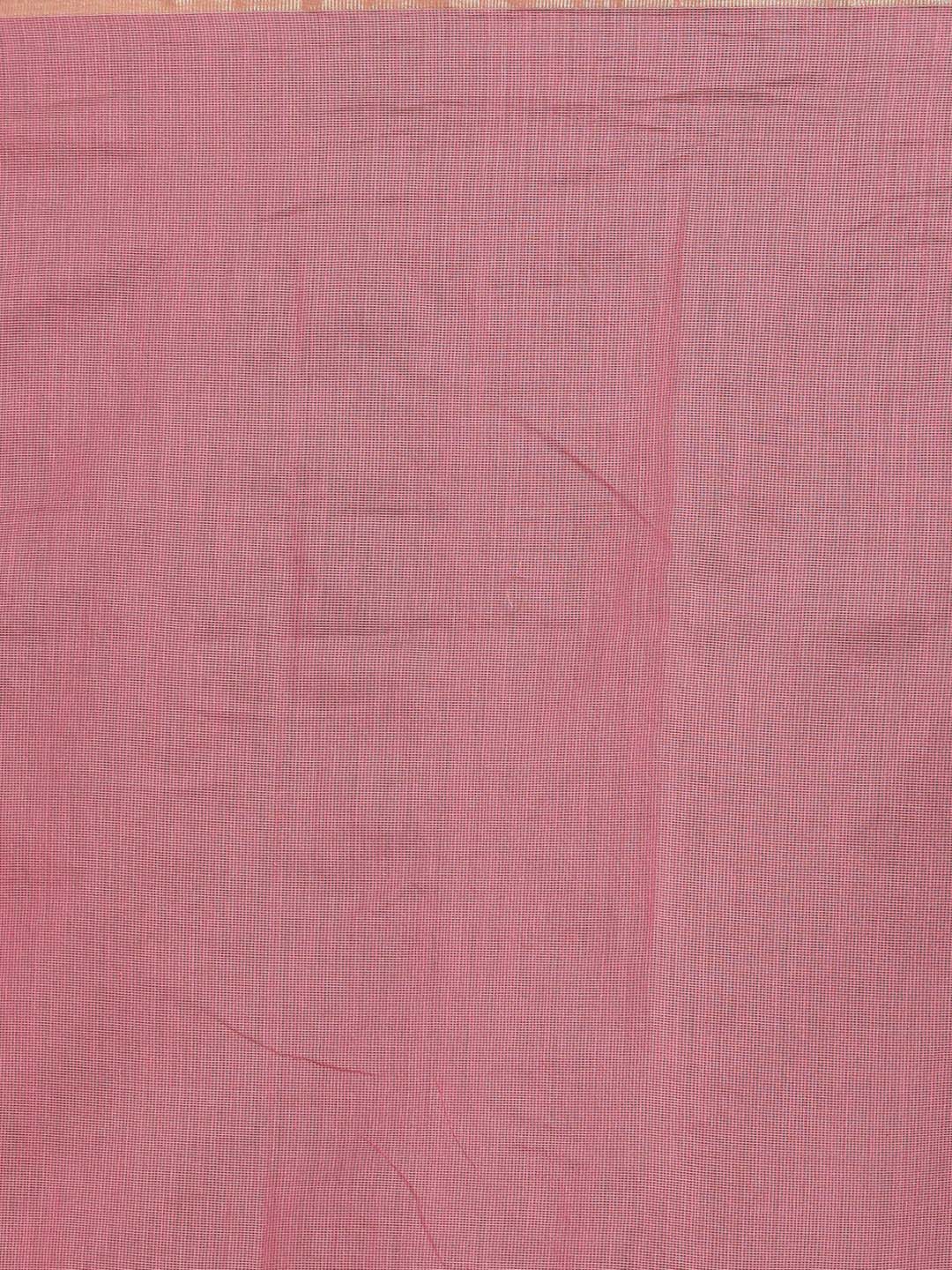Indethnic Banarasi Pink Solid Daily Wear Saree - Saree Detail View