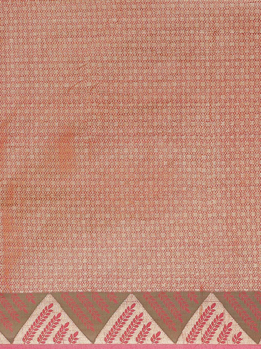 Indethnic Banarasi Cream Woven Design Festive Wear Saree - Saree Detail View