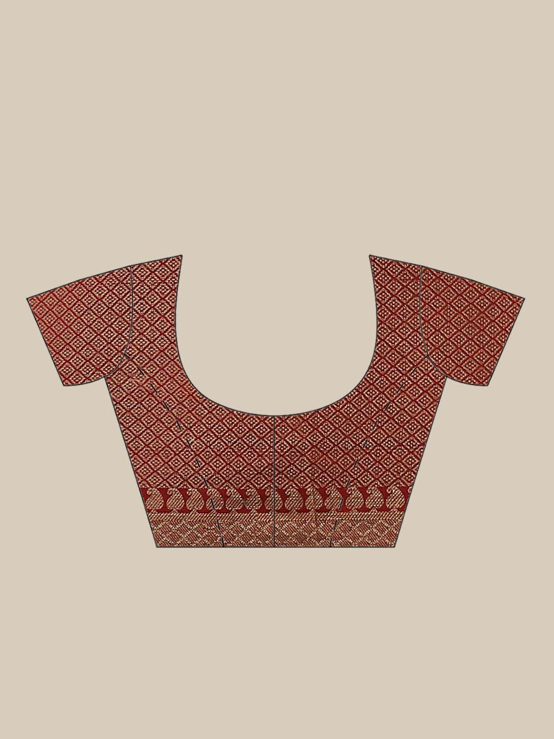 Indethnic Banarasi Green Woven Design Party Wear Saree - Blouse Piece View