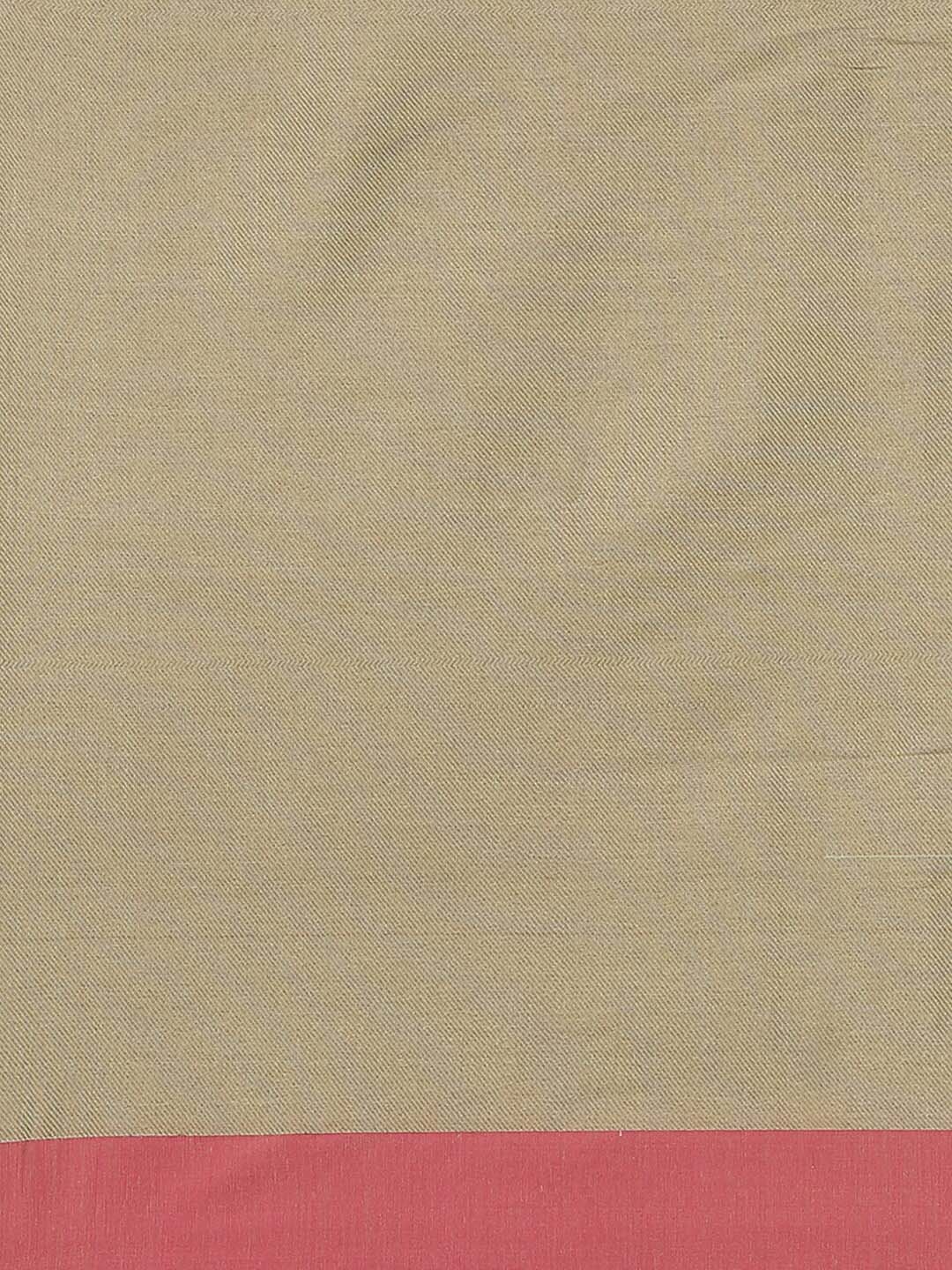 Indethnic Banarasi Green Woven Design Work Wear Saree - Saree Detail View