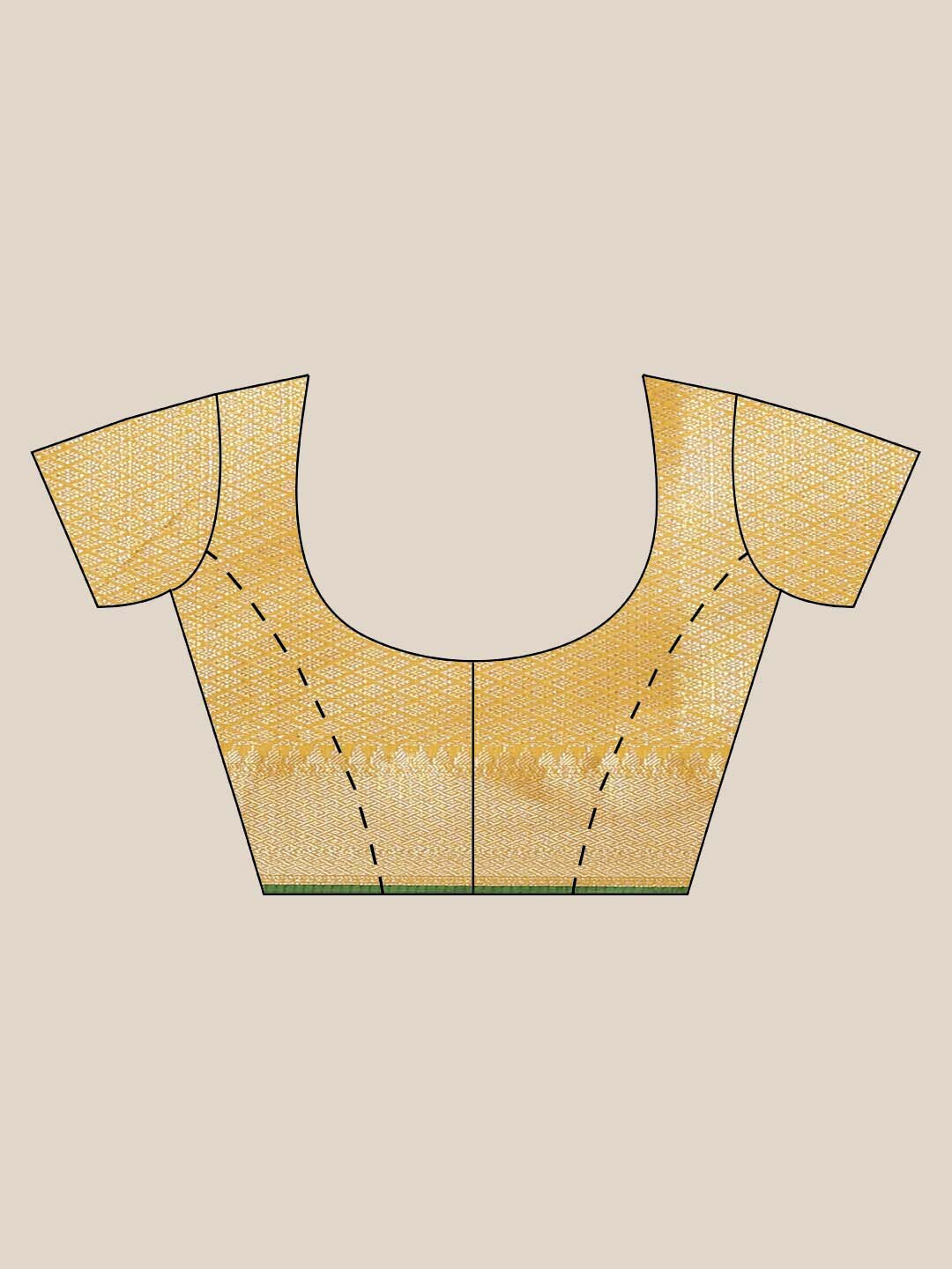 Indethnic Banarasi Yellow Woven Design Daily Wear Saree - Blouse Piece View