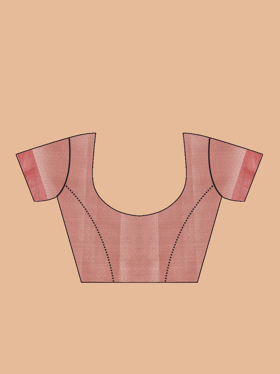 Indethnic Banarasi Fuchsia Woven Design Party Wear Saree - Blouse Piece View