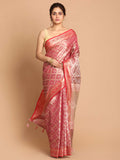 Indethnic Banarasi Magenta Woven Design Daily Wear Saree - View 1