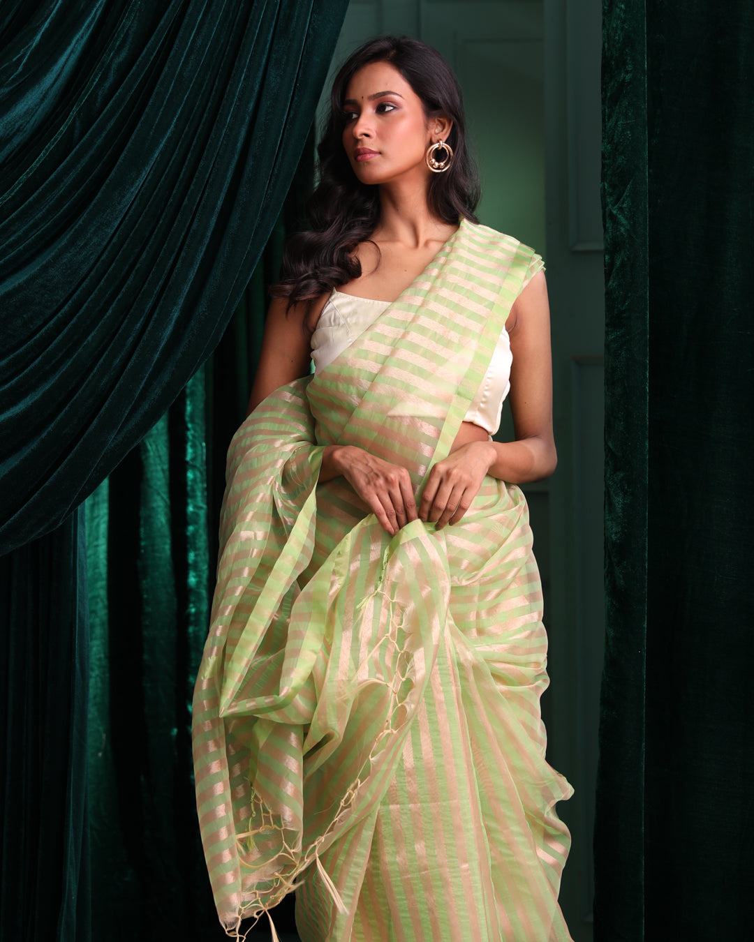 EMERALD GLOW (BANARASI ART SILK SAREE)