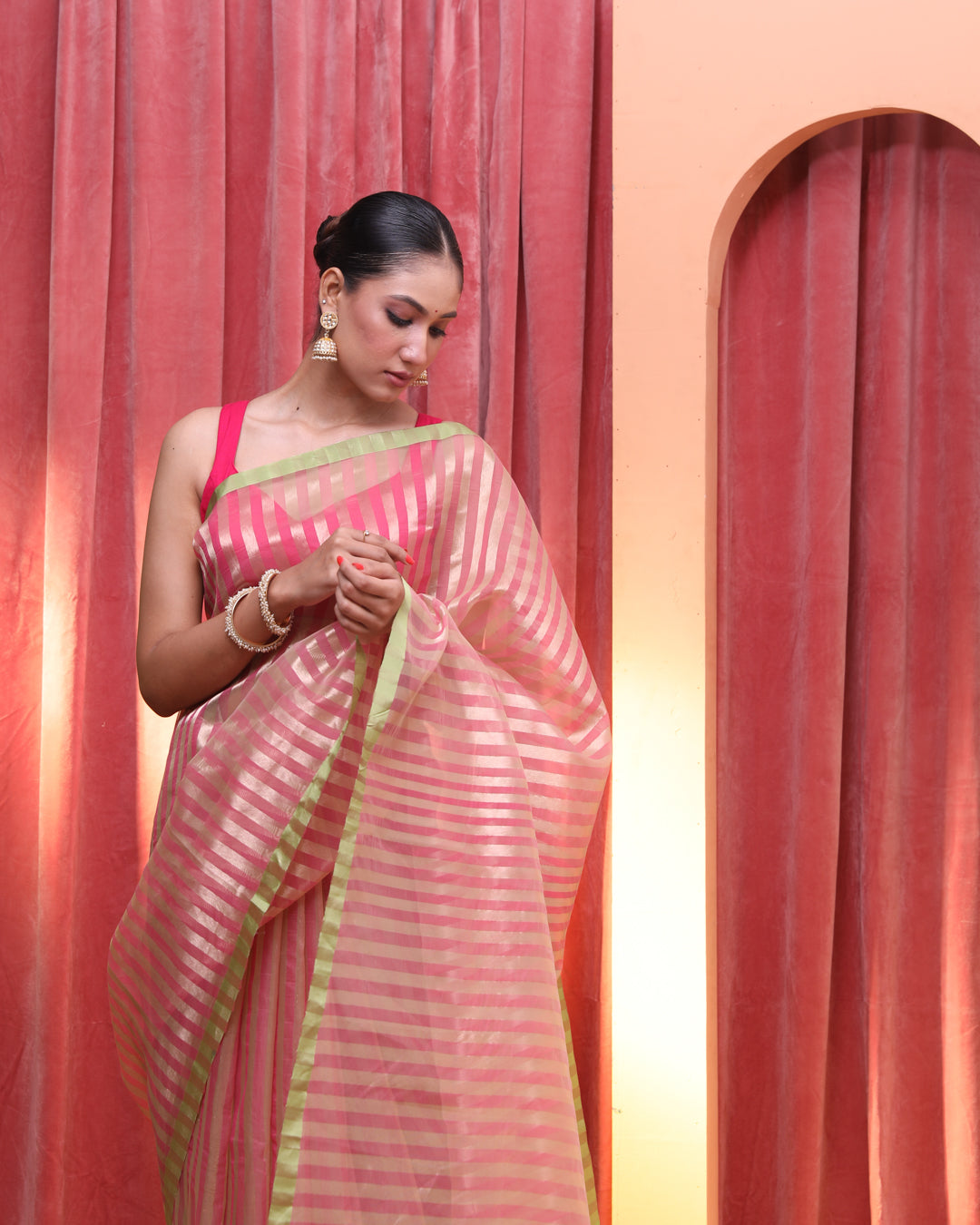 RADIANT AMBER (BANARASI ART SILK SAREE)