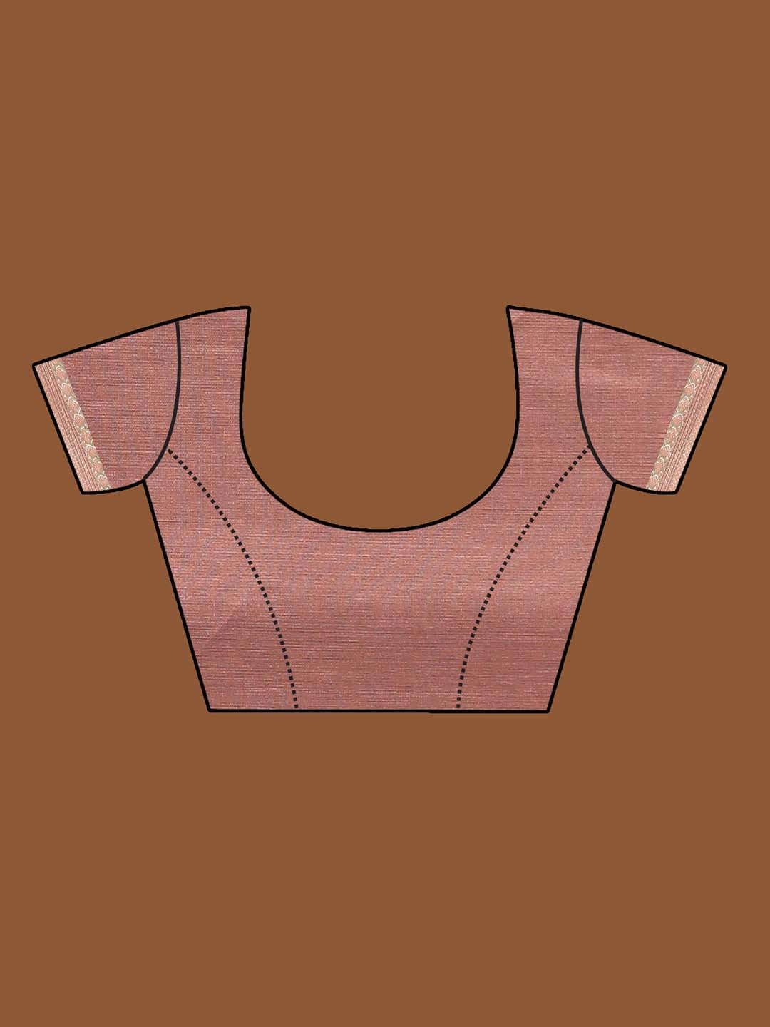 Indethnic Banarasi Pink Ethnic Motifs Woven Design Traditional Wear Saree - Blouse Piece View