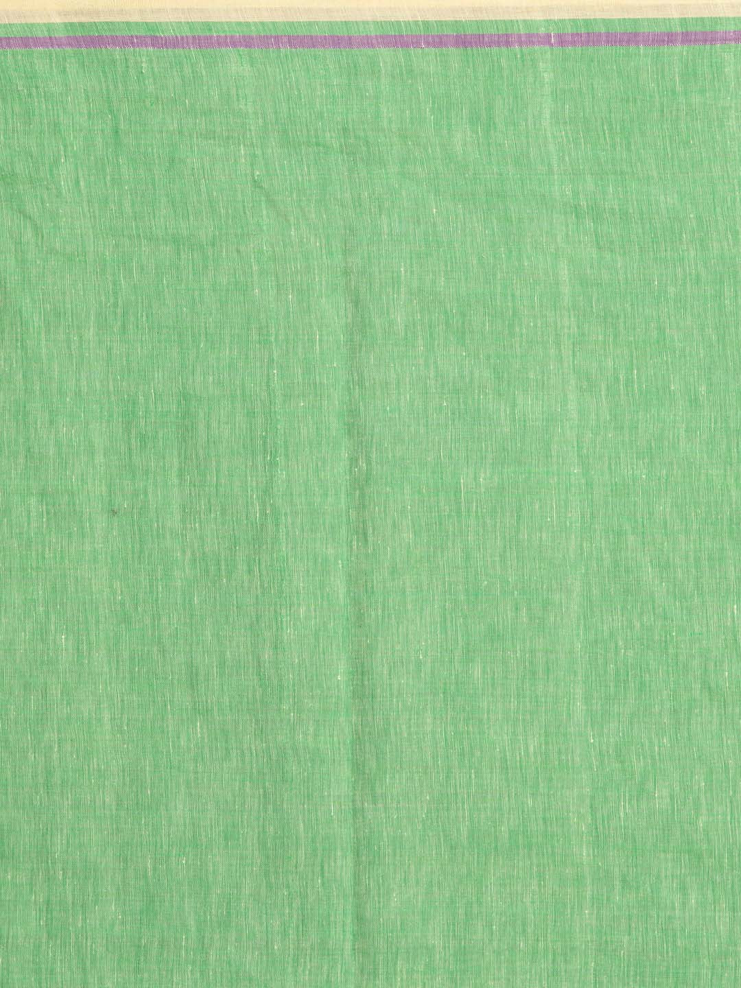 Indethnic Banarasi Green Solid Daily Wear Saree - Saree Detail View