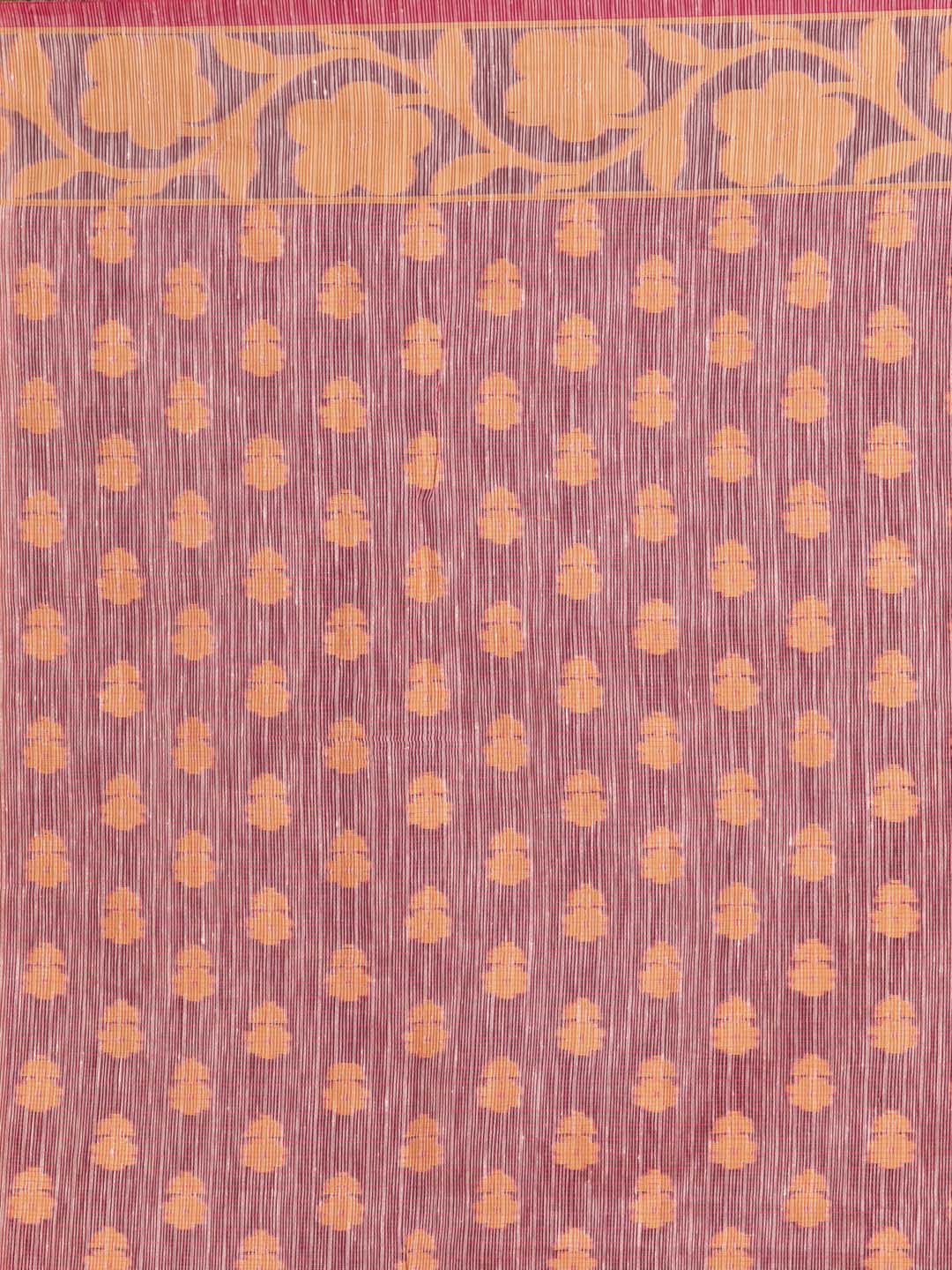 SUNSET BLOOM (BANARASI LINEN SAREE)