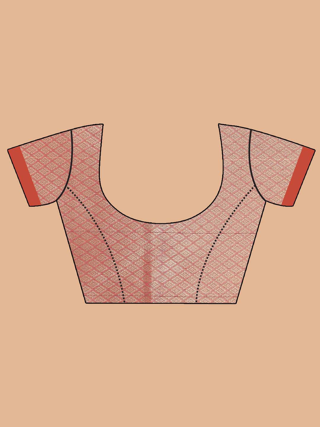 Indethnic Banarasi Red Woven Design Party Wear Saree - Blouse Piece View