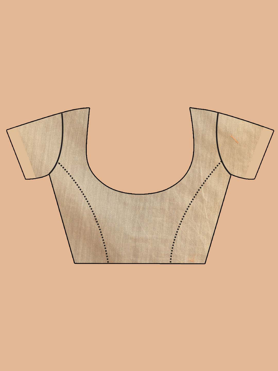 Indethnic Banarasi Beige Solid Work Wear Saree - Blouse Piece View