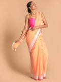 Indethnic Kota Coral Solid Work Wear Saree - View 1