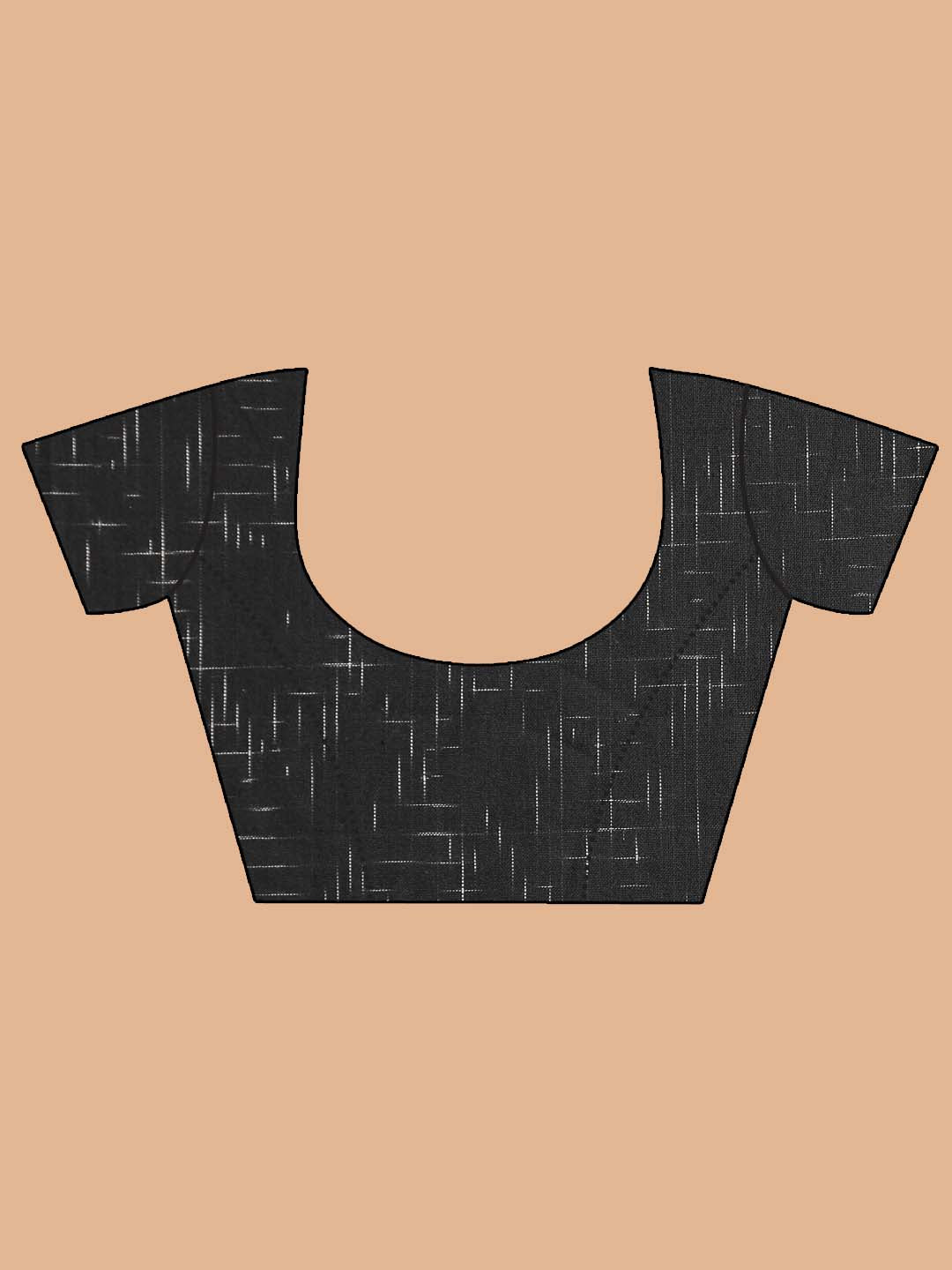 Indethnic Printed Pure Cotton Saree in Maroon - Blouse Piece View