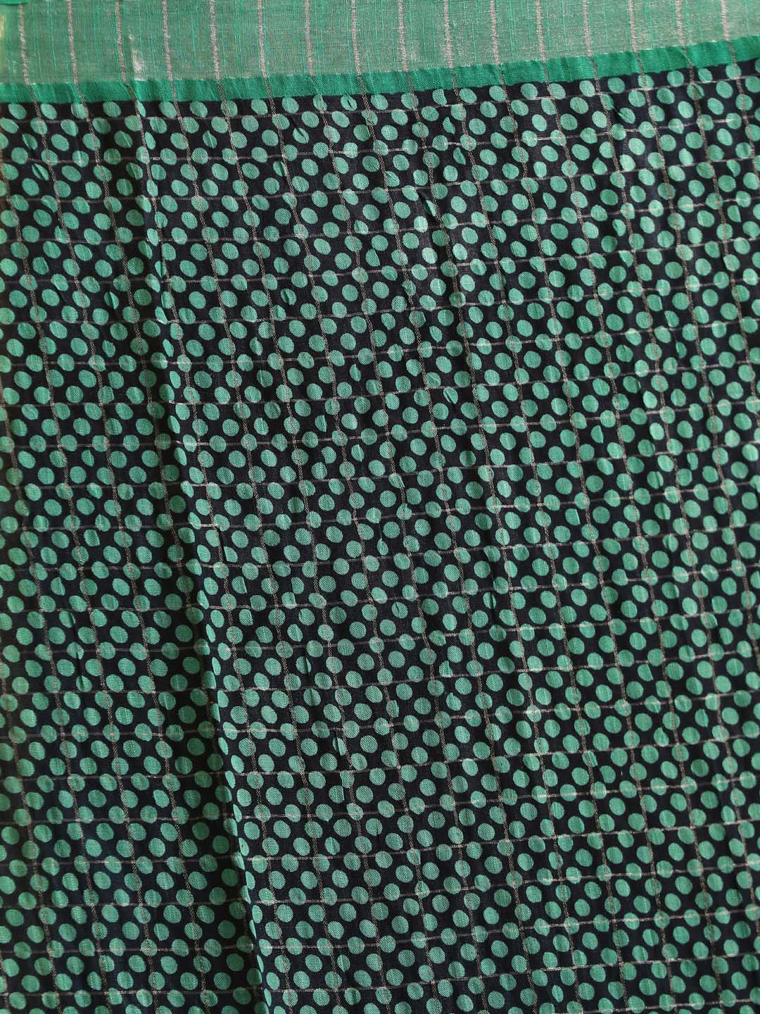Indethnic Green Liva Printed Saree - Saree Detail View