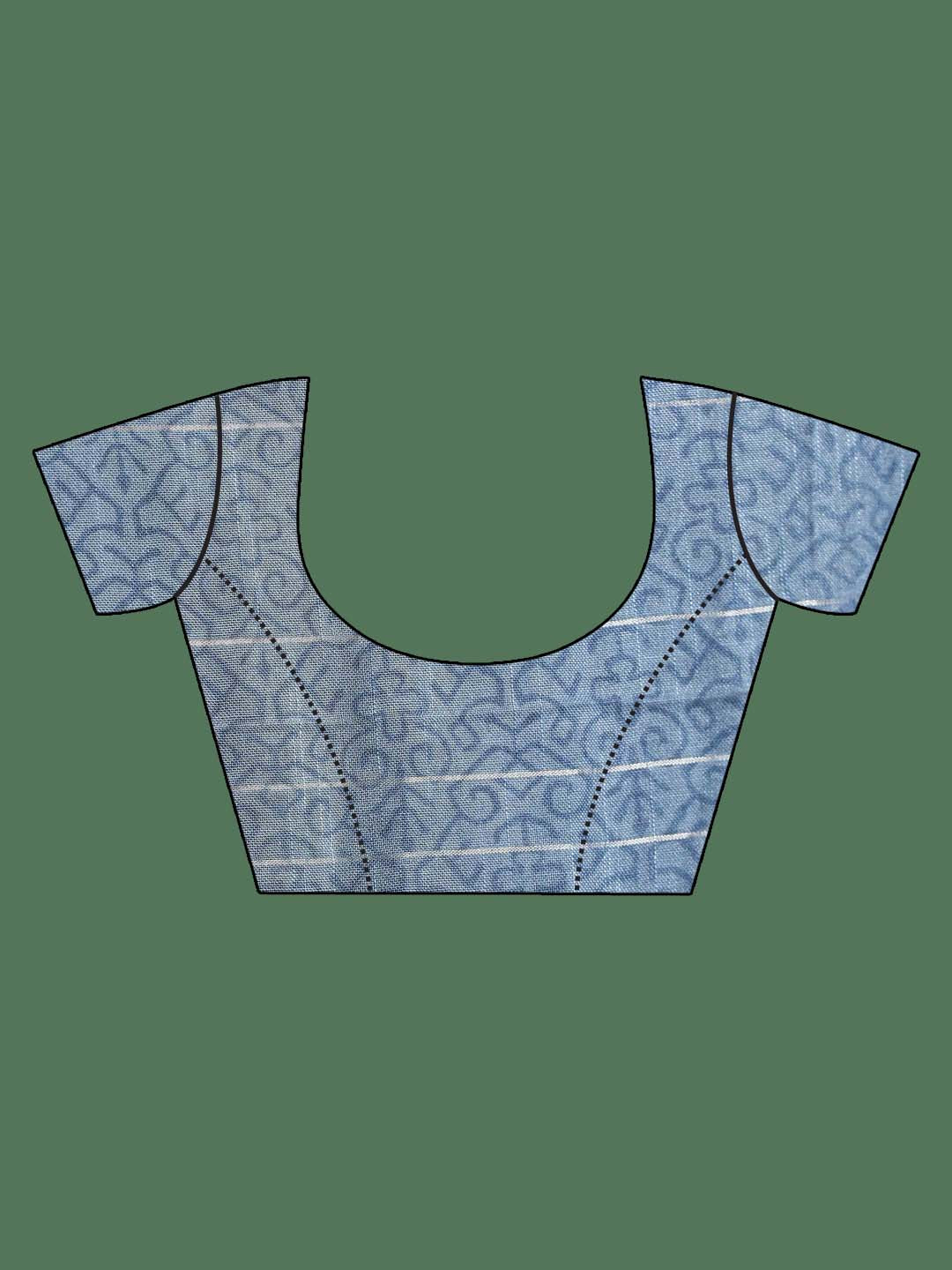 Indethnic Pink Liva Printed Saree - Blouse Piece View