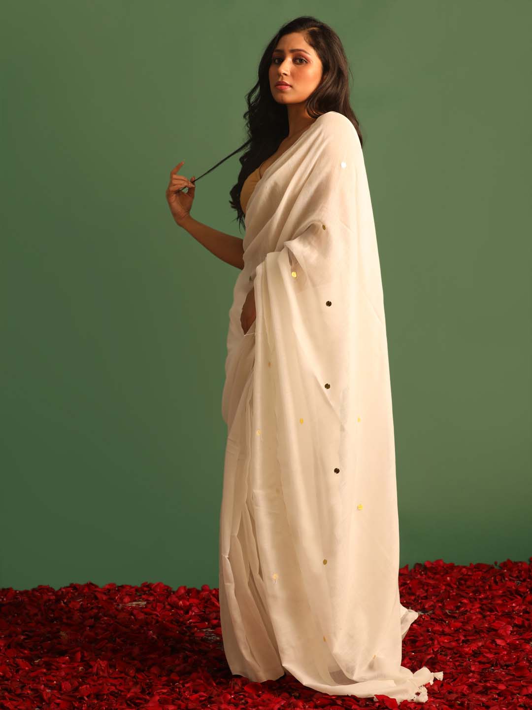 Indethnic White Solid Daily Wear - View 2