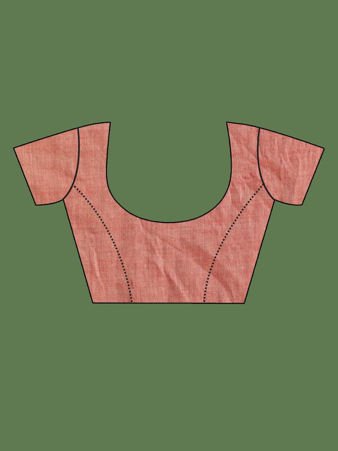 Indethnic Pink Solid Daily Wear - Blouse Piece View