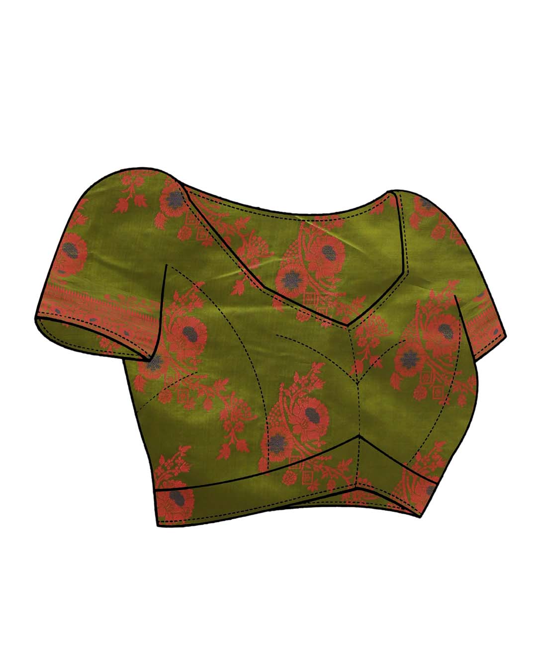 VERDANT ELEGANCE (HANDLOOM ART SILK SAREE)