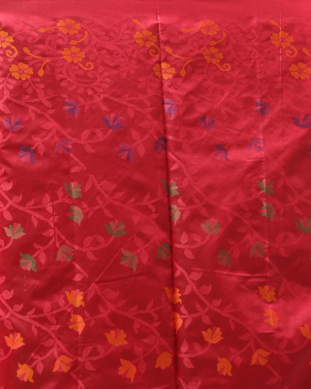 CRIMSON REVERIE (HANDLOOM ART SILK SAREE)