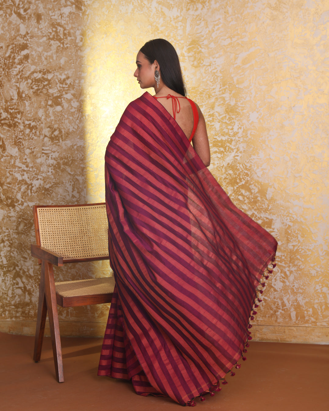 FUCHSIA GRACE (HANDLOOM 100% PURE COTTON SAREE)