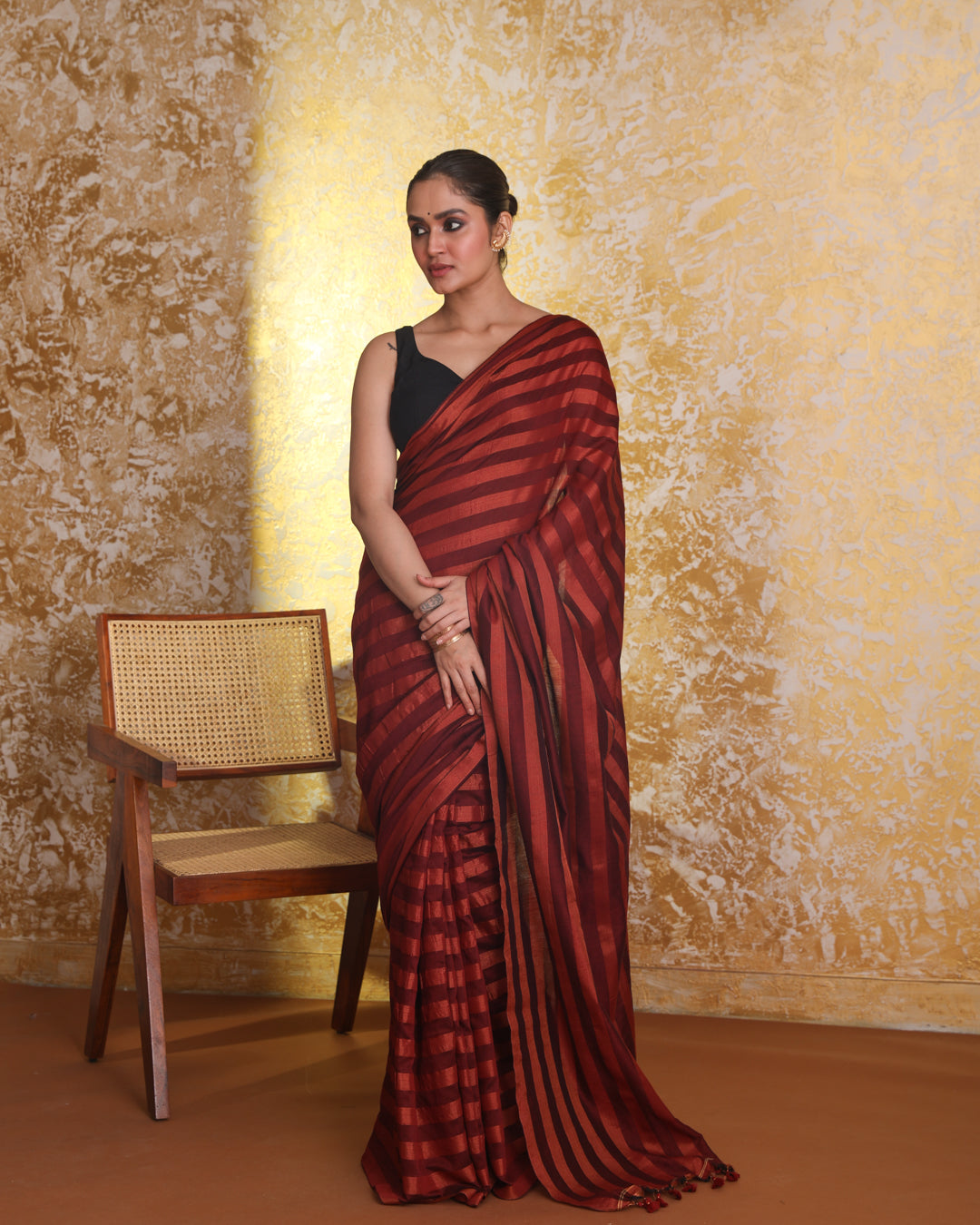 RESOLUTE ELEGANCE (HANDLOOM 100% PURE COTTON SAREE)