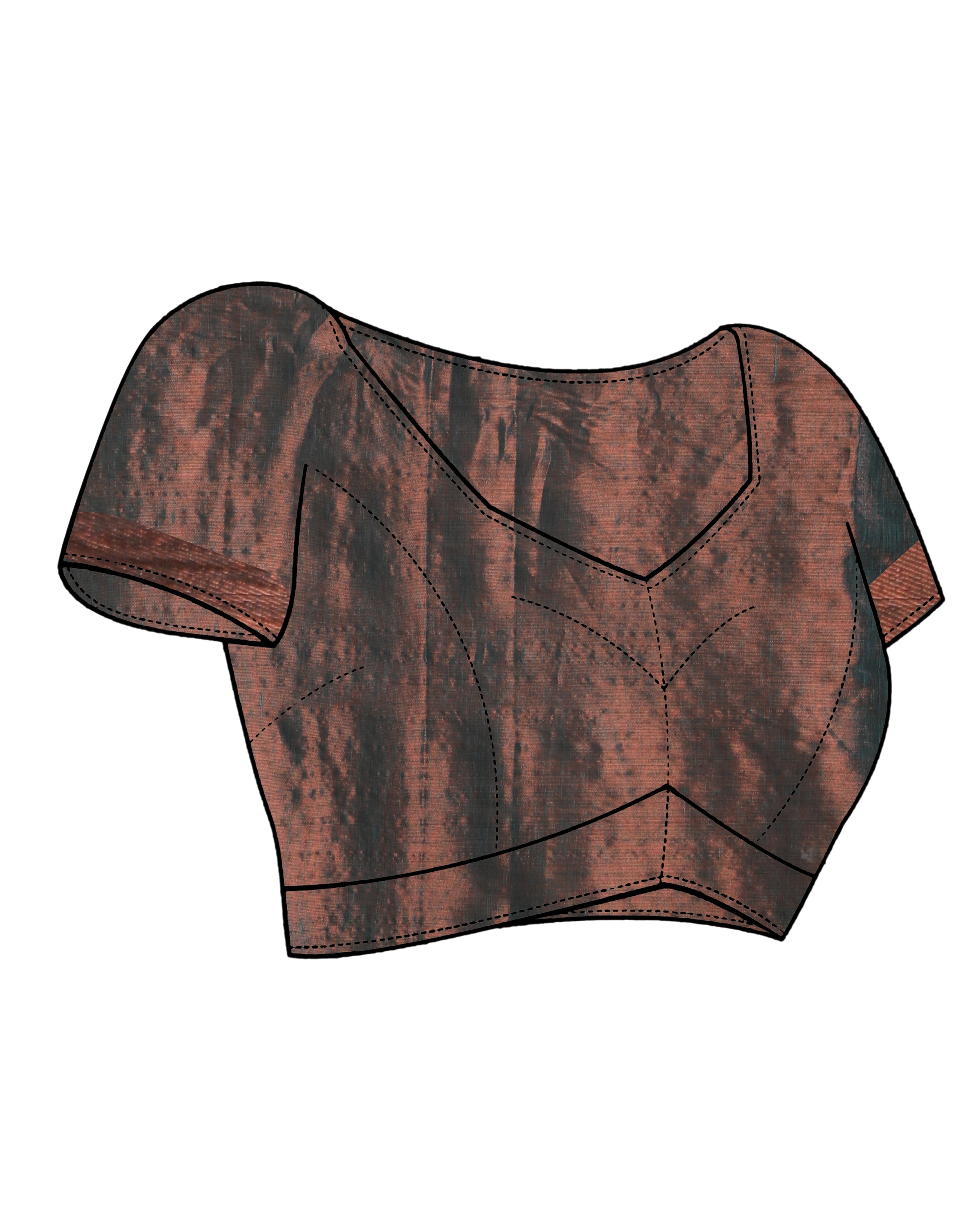 TEAL TWILIGHT (HANDLOOM COTTON BLEND SAREE)