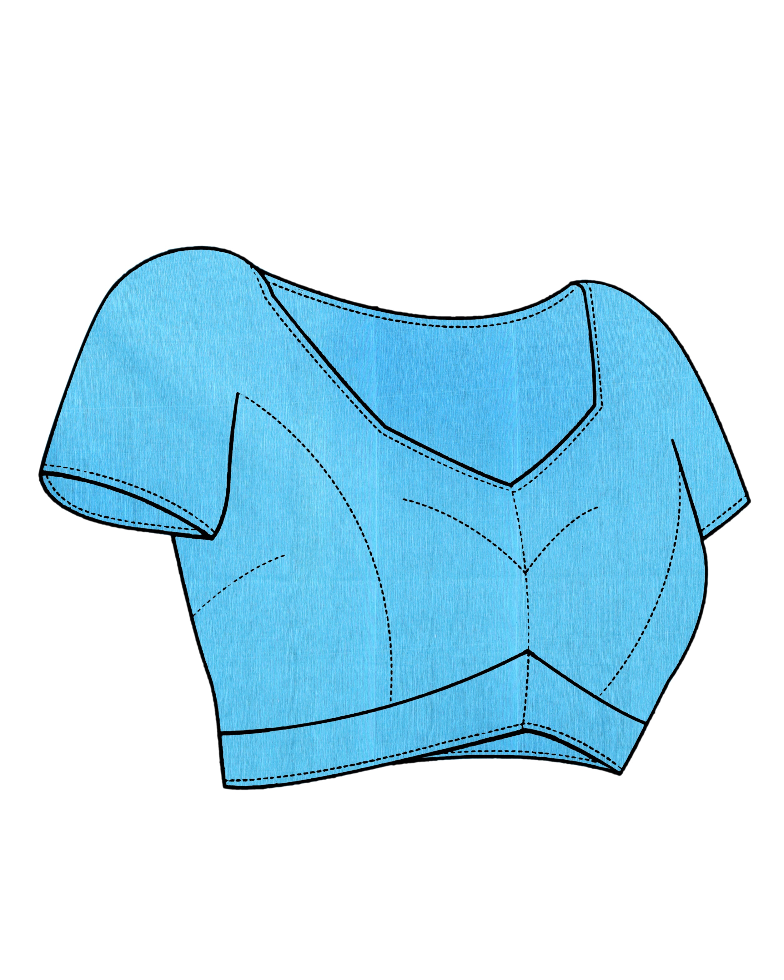 CELESTIAL BLUE (HANDLOOM POLYESTER SAREE)