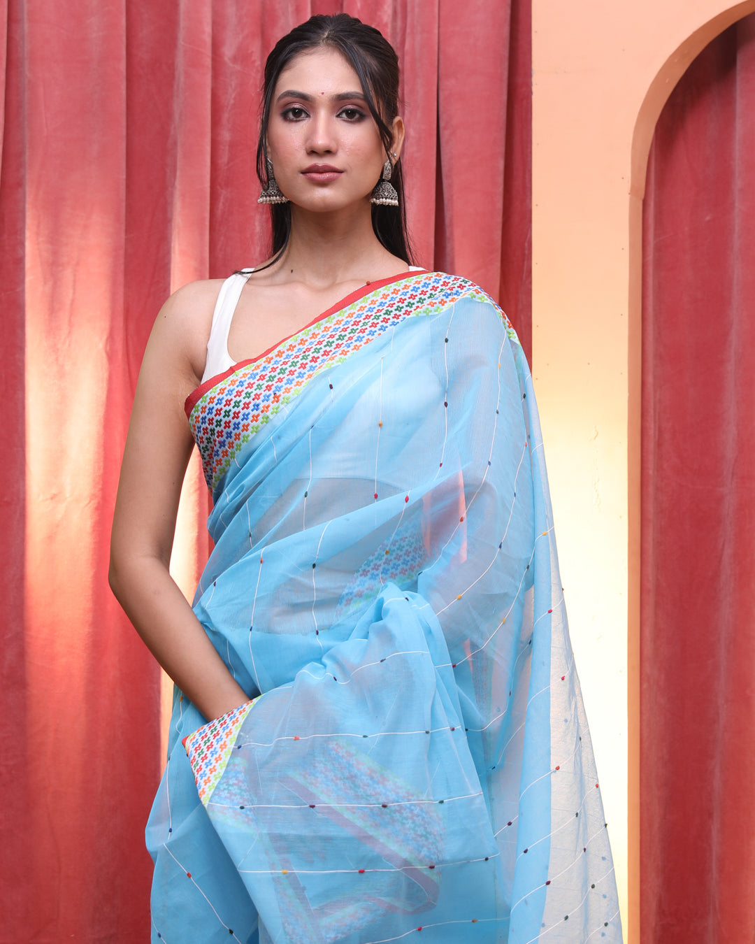 SERENE SPLASH (CHANDERI SAREE)