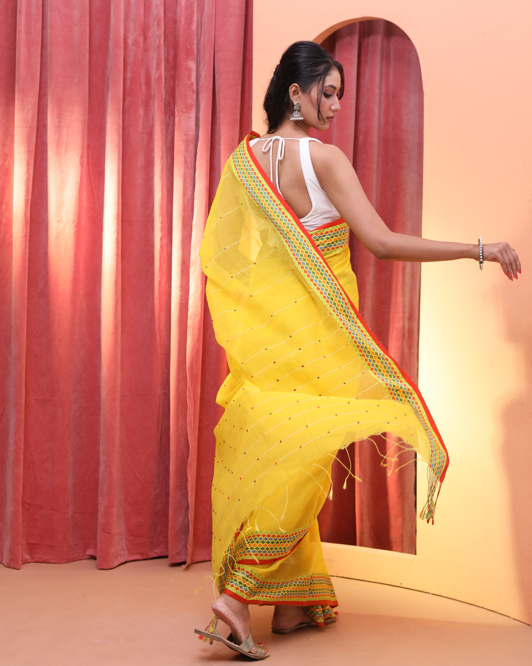 SUNNY STRIPES (CHANDERI SAREE)