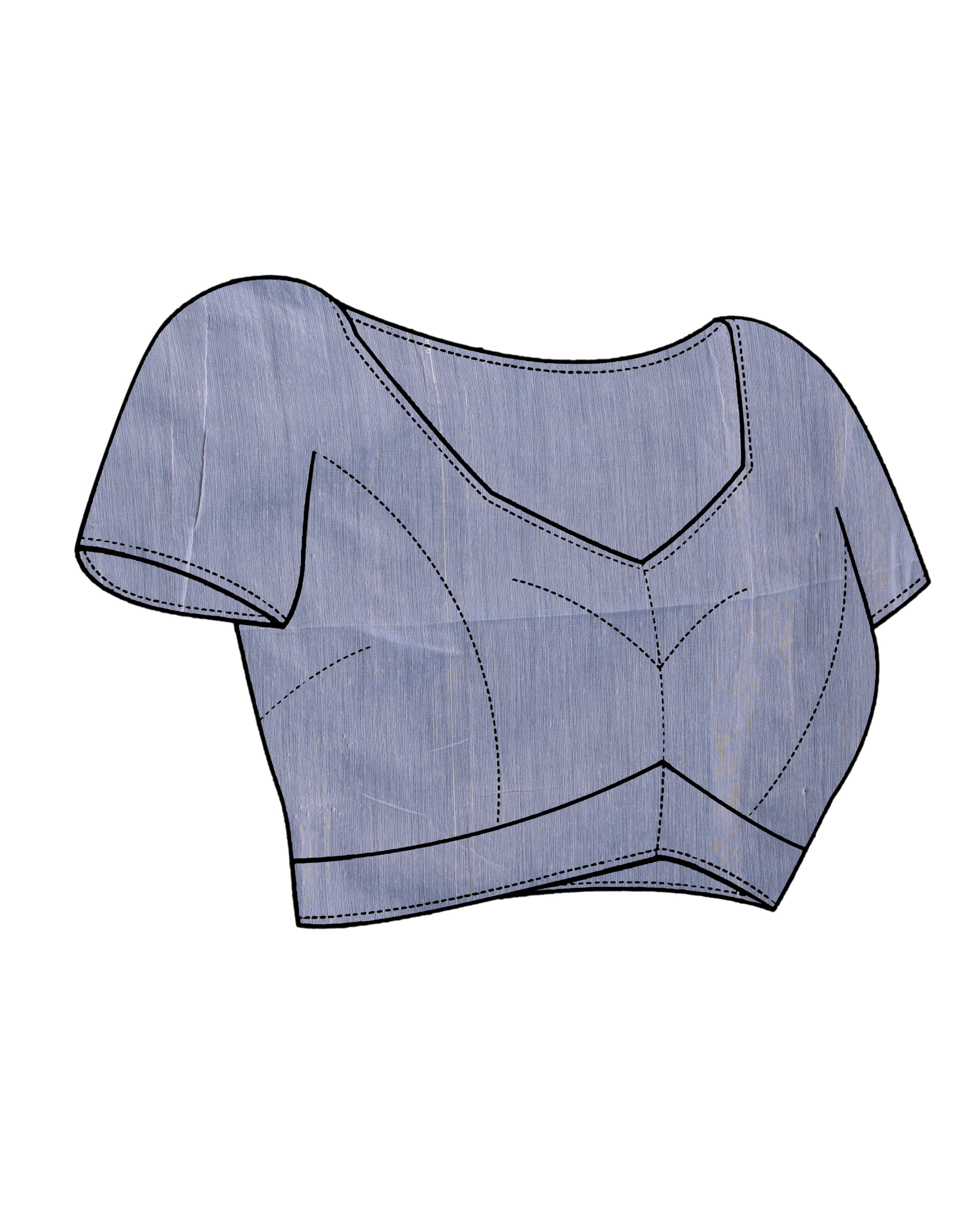 AZURE WHISPER (HANDLOOM POLYESTER SAREE)