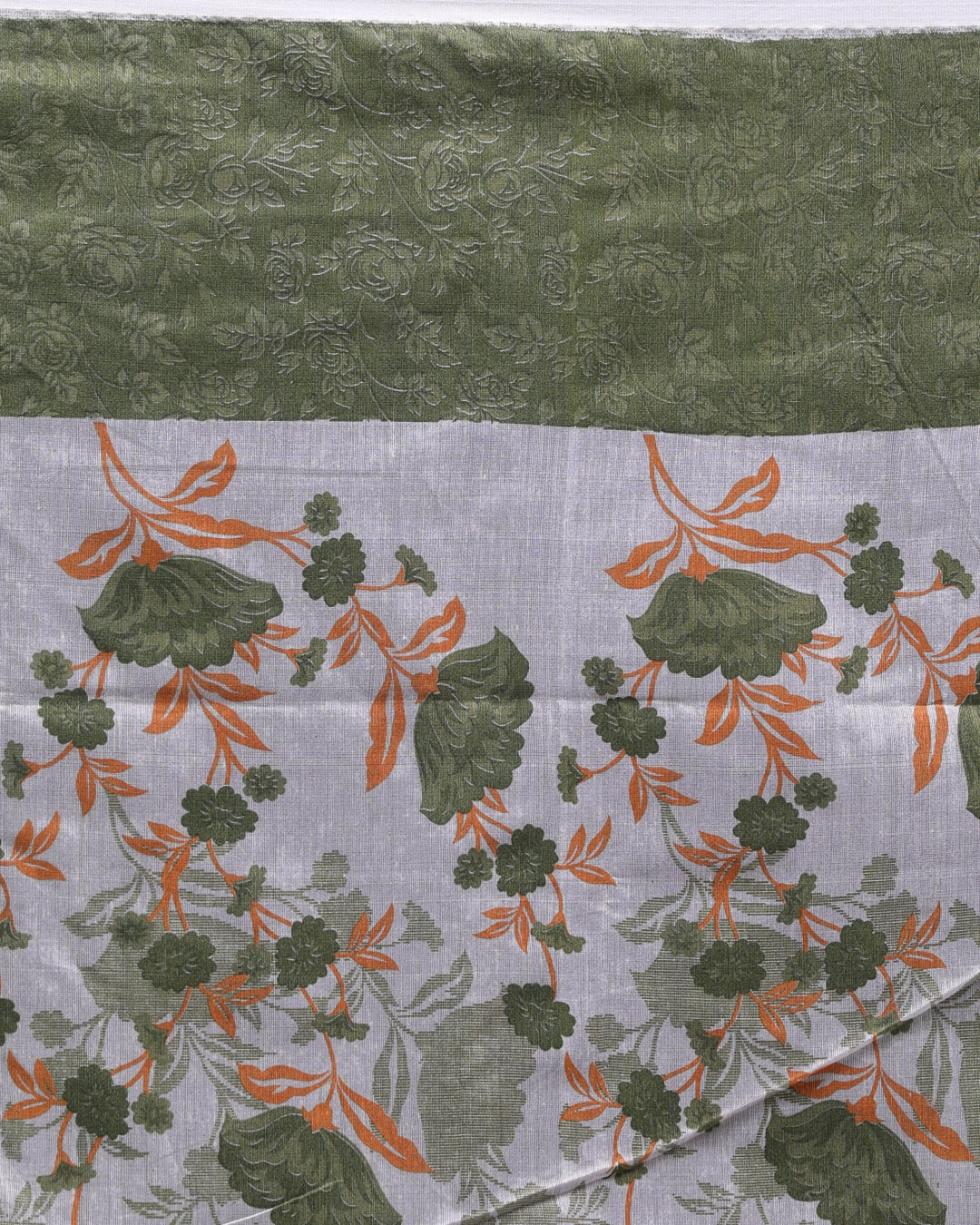 VERDANT WHISPER (HANDLOOM POLYESTER SAREE)