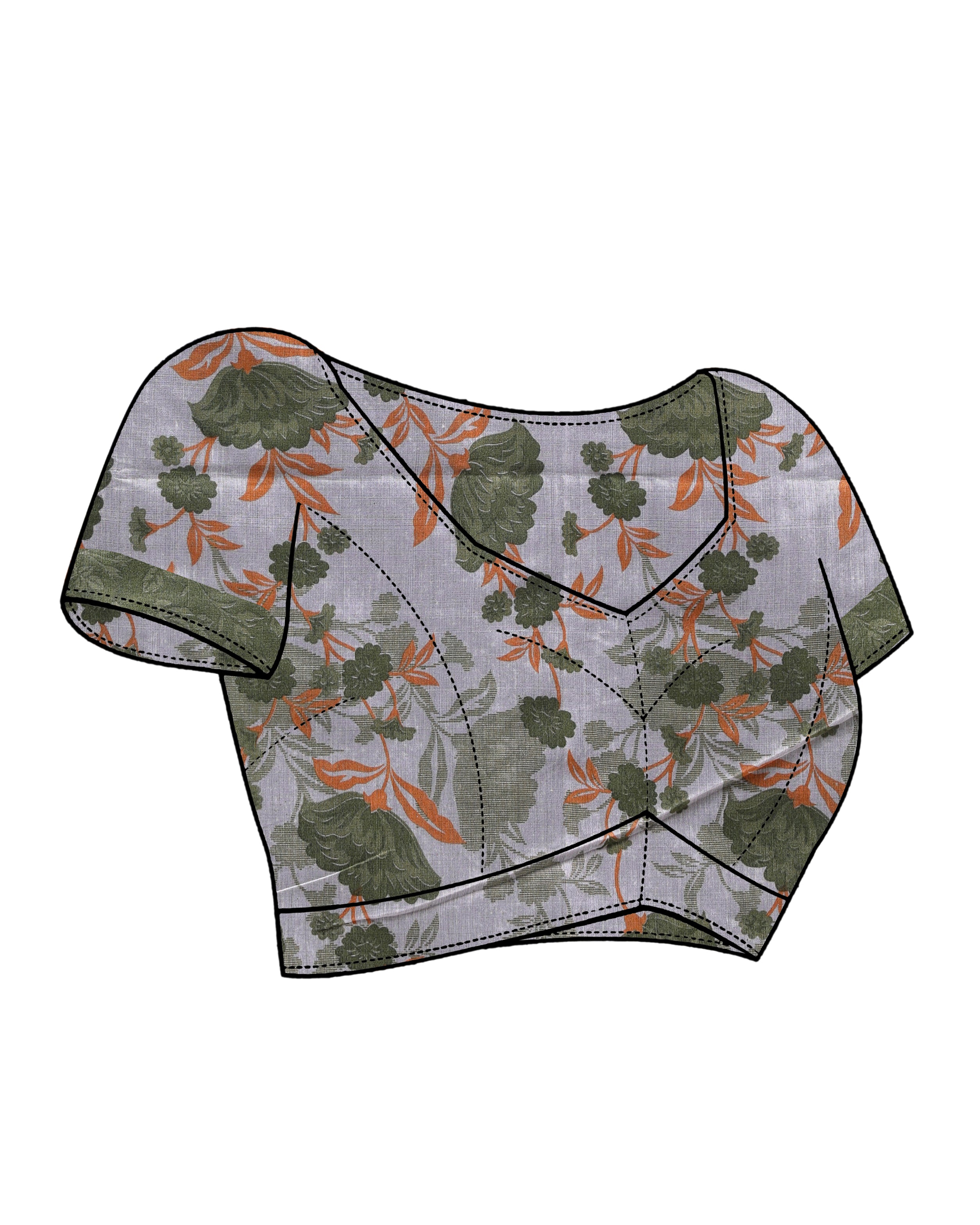 VERDANT WHISPER (HANDLOOM POLYESTER SAREE)