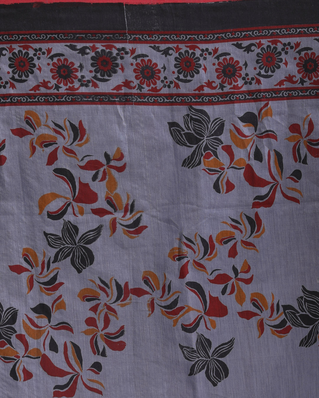 SLATE ELEGANCE (HANDLOOM POLYESTER SAREE)