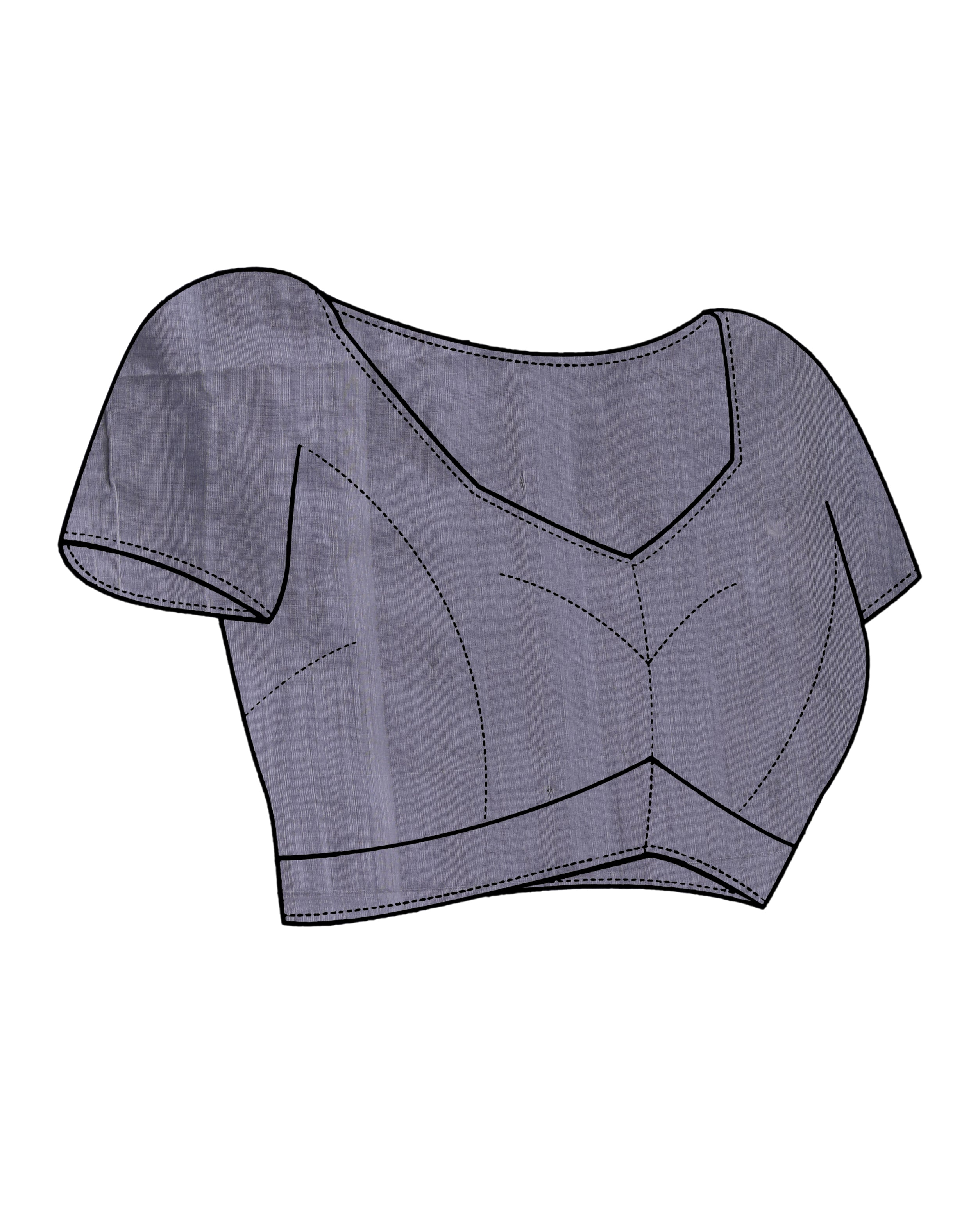 SLATE ELEGANCE (HANDLOOM POLYESTER SAREE)