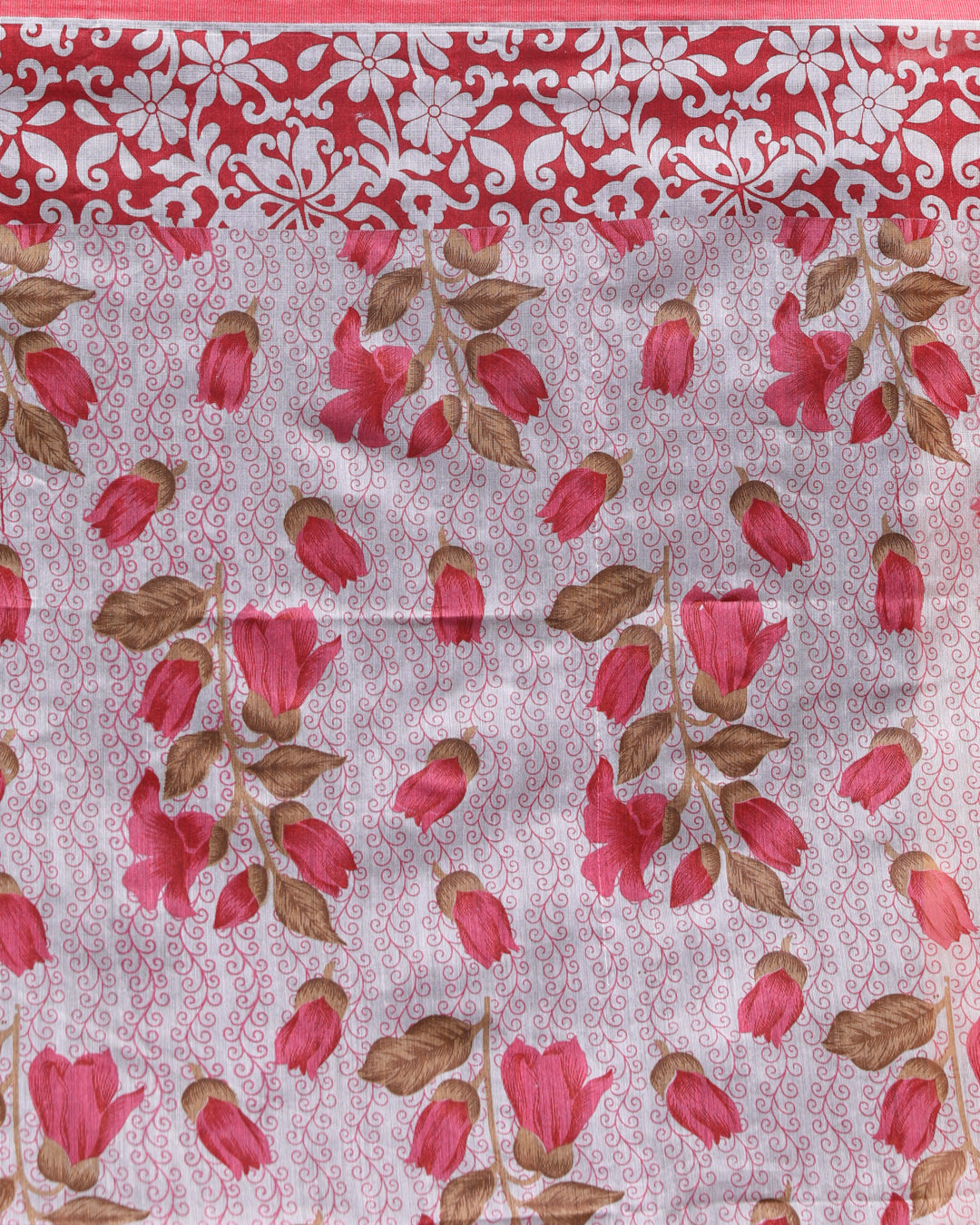 ROSEATE CHARM (HANDLOOM POLYESTER SAREE)